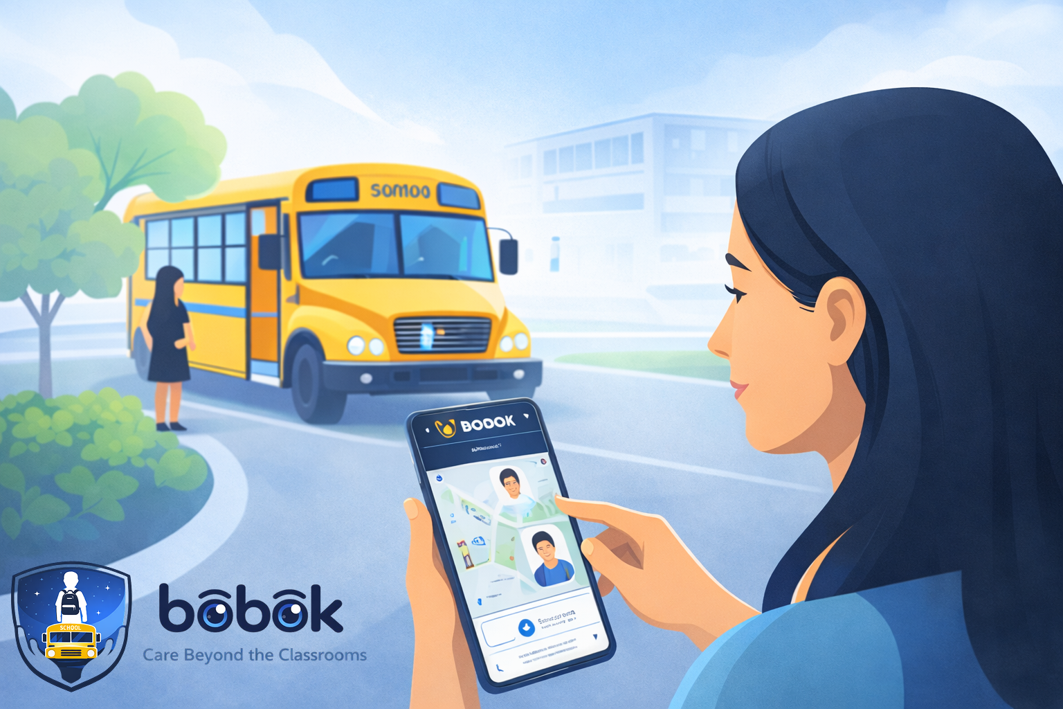 Parent tracking school bus
